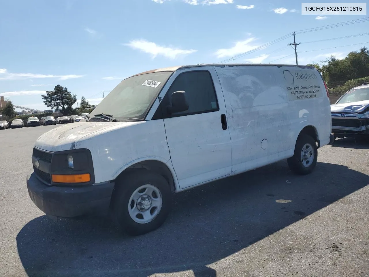 2006 Chevrolet Express G1500 VIN: 1GCFG15X261210815 Lot: 72452984