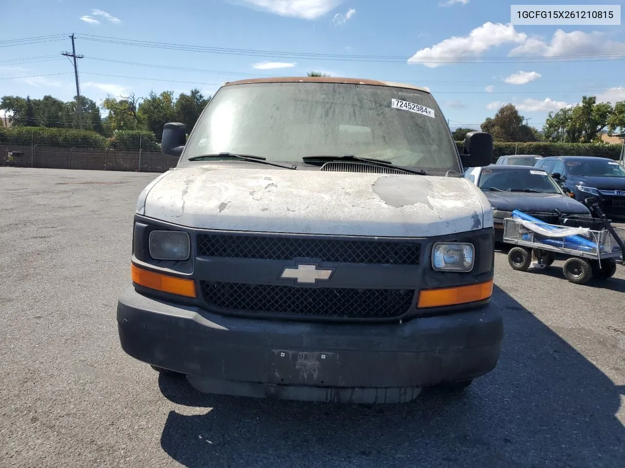 2006 Chevrolet Express G1500 VIN: 1GCFG15X261210815 Lot: 72452984