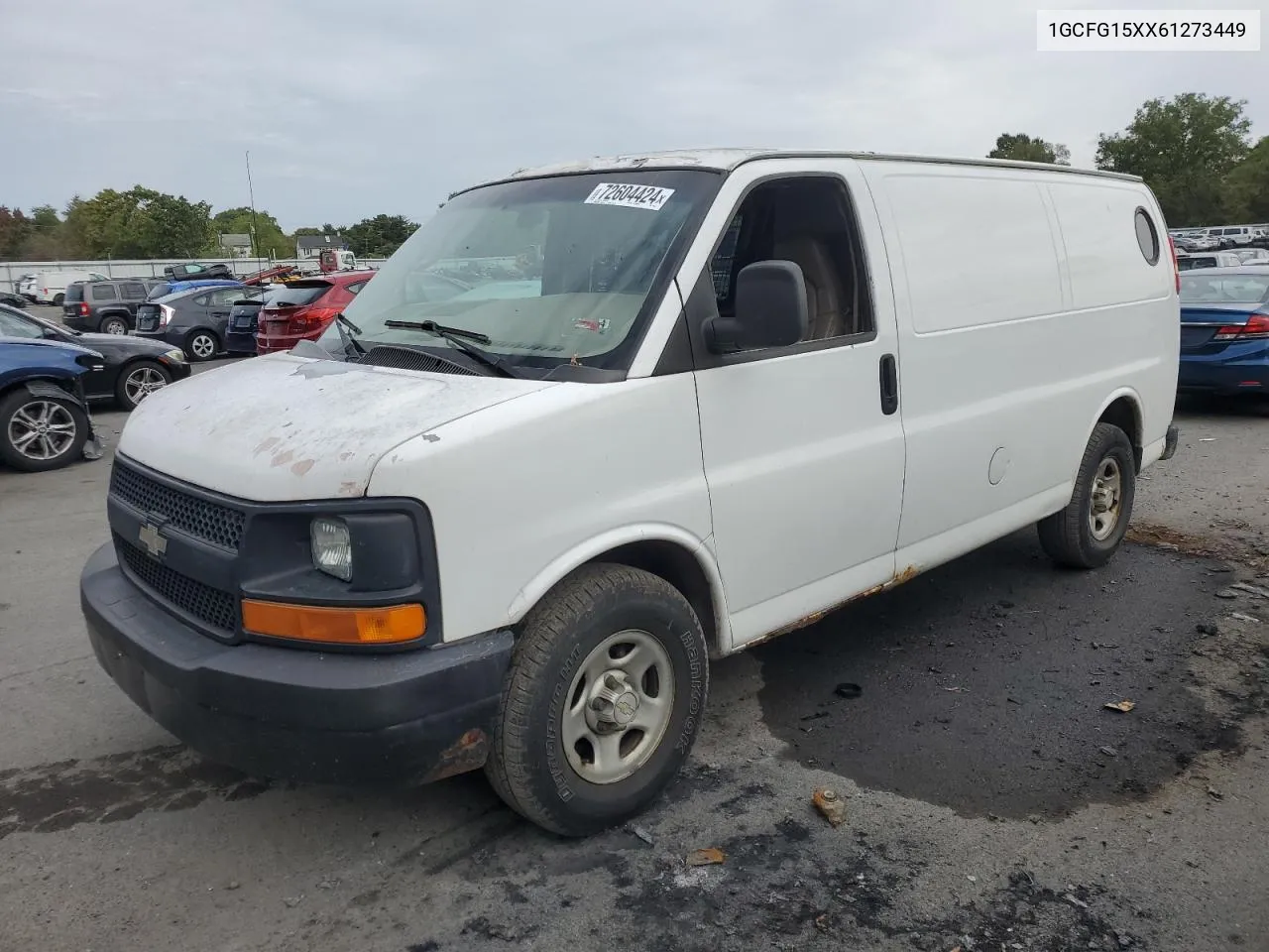 2006 Chevrolet Express G1500 VIN: 1GCFG15XX61273449 Lot: 72604424