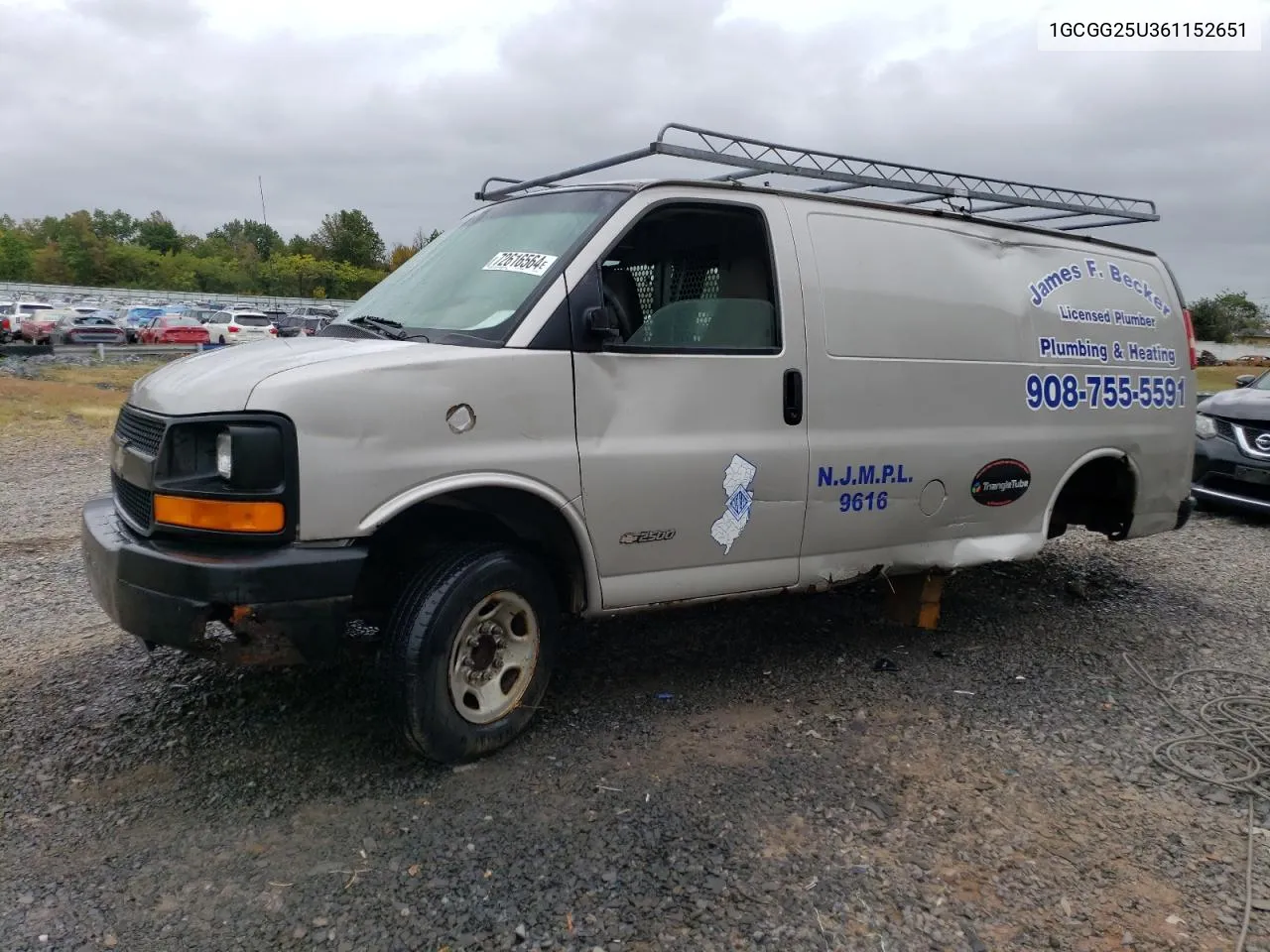 2006 Chevrolet Express G2500 VIN: 1GCGG25U361152651 Lot: 72616564