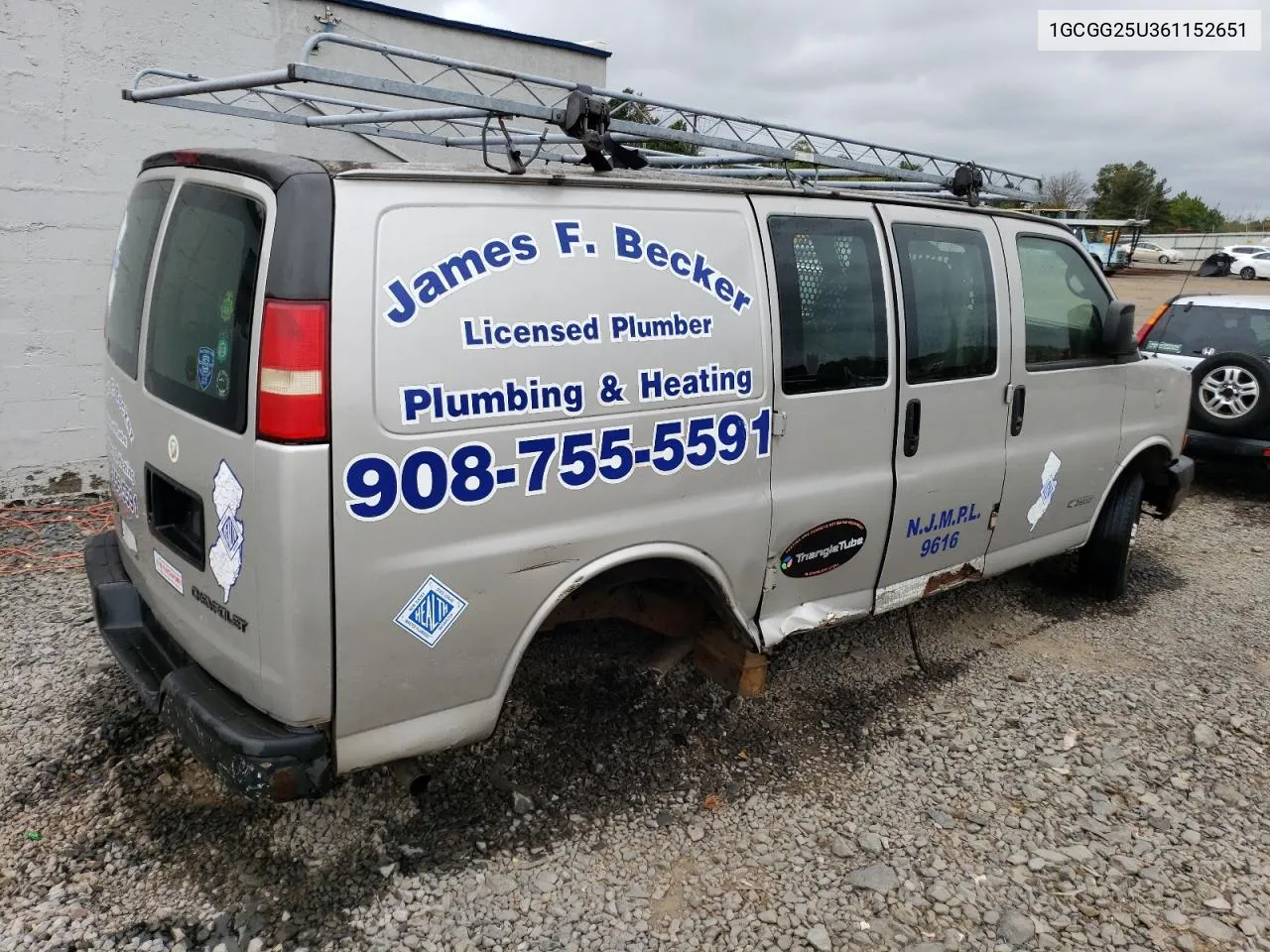 2006 Chevrolet Express G2500 VIN: 1GCGG25U361152651 Lot: 72616564