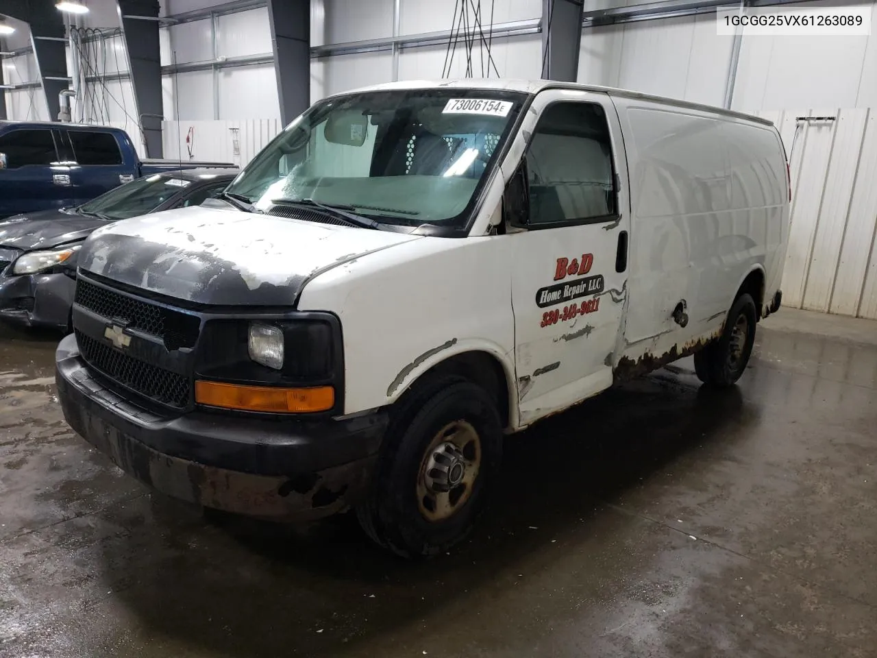 2006 Chevrolet Express G2500 VIN: 1GCGG25VX61263089 Lot: 73006154