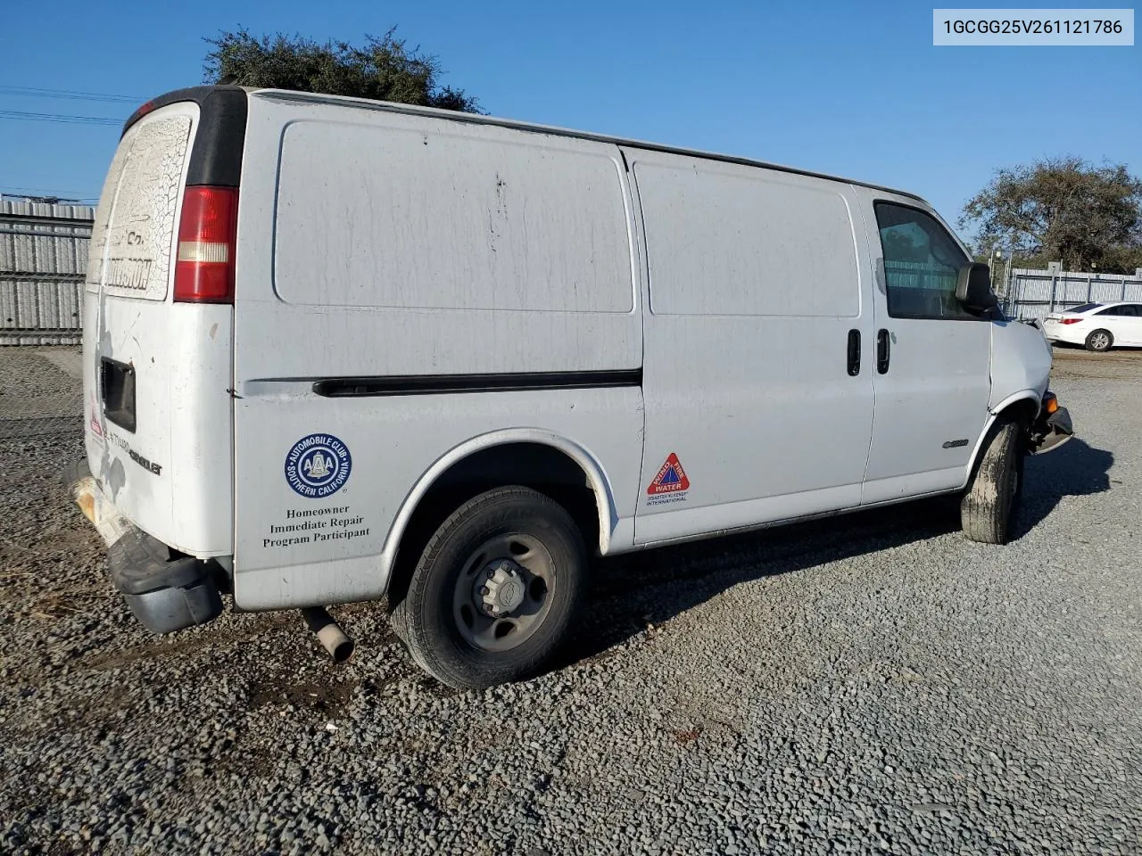 2006 Chevrolet Express G2500 VIN: 1GCGG25V261121786 Lot: 73692344