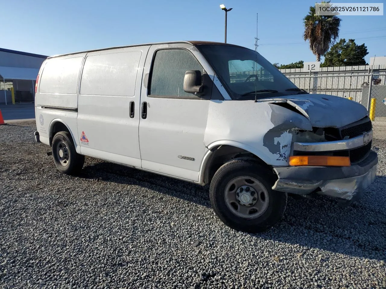 2006 Chevrolet Express G2500 VIN: 1GCGG25V261121786 Lot: 73692344