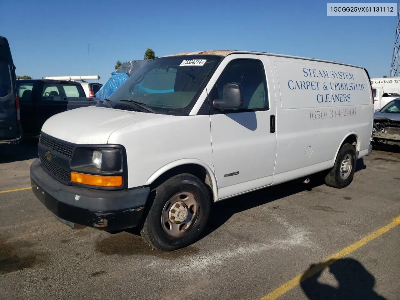 2006 Chevrolet Express G2500 VIN: 1GCGG25VX61131112 Lot: 75304214