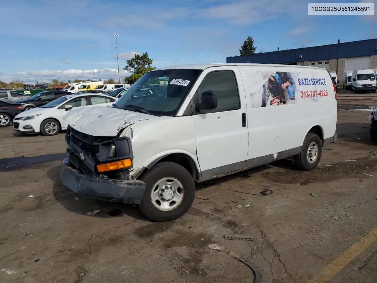 2006 Chevrolet Express G2500 VIN: 1GCGG25U561245591 Lot: 75894574