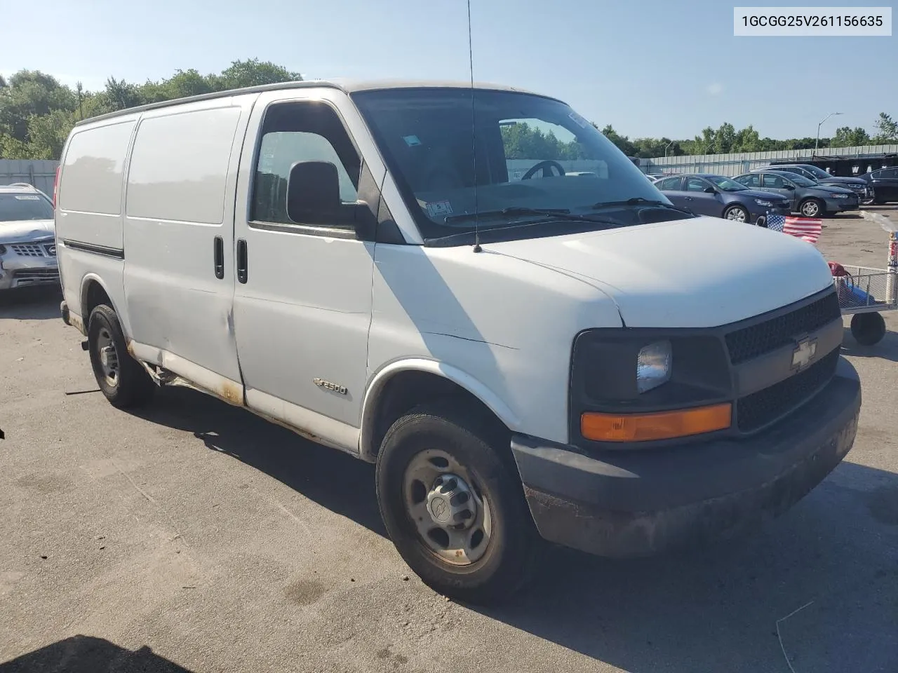 2006 Chevrolet Express G2500 VIN: 1GCGG25V261156635 Lot: 76784044