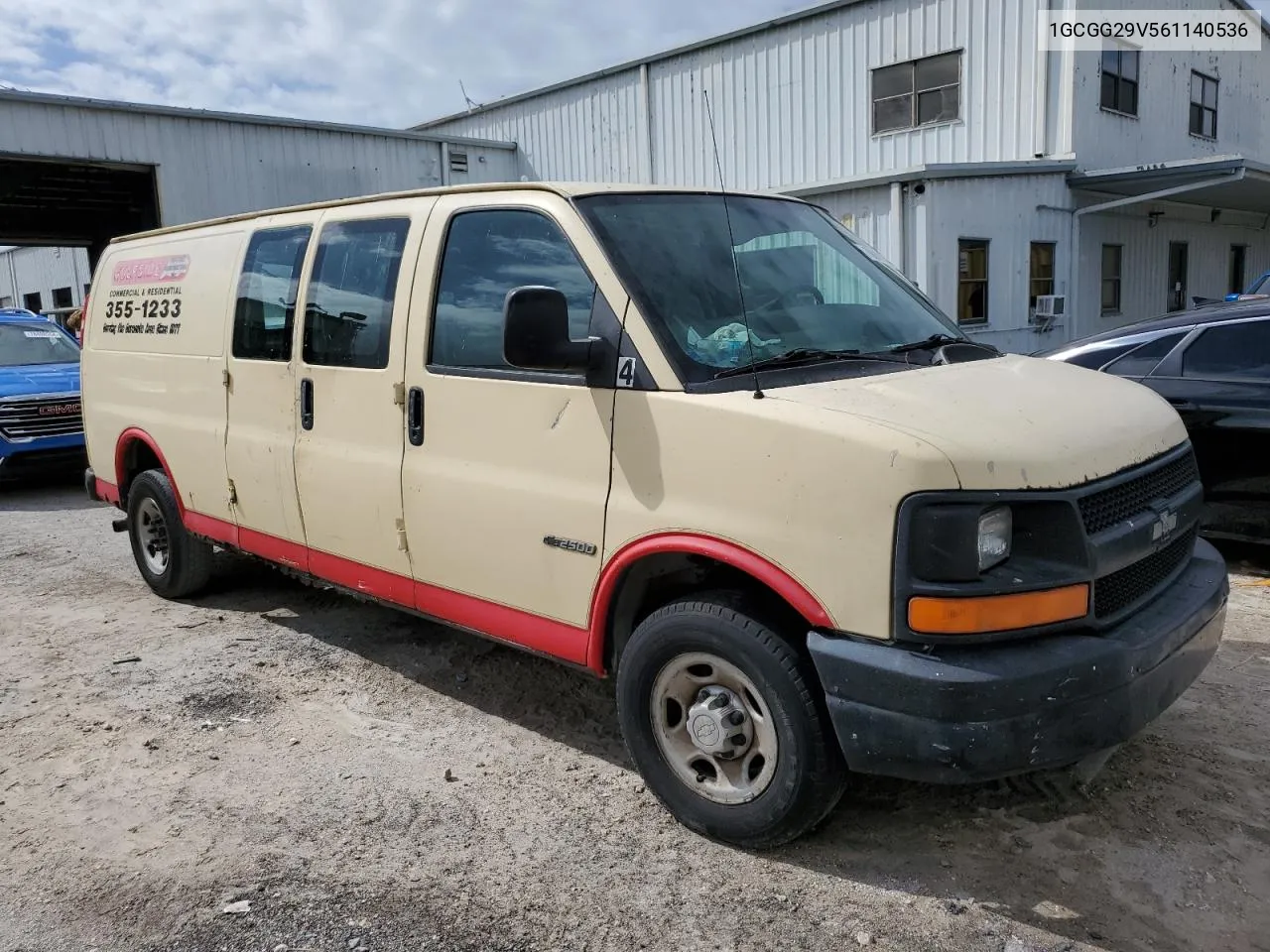 2006 Chevrolet Express G2500 VIN: 1GCGG29V561140536 Lot: 78068854