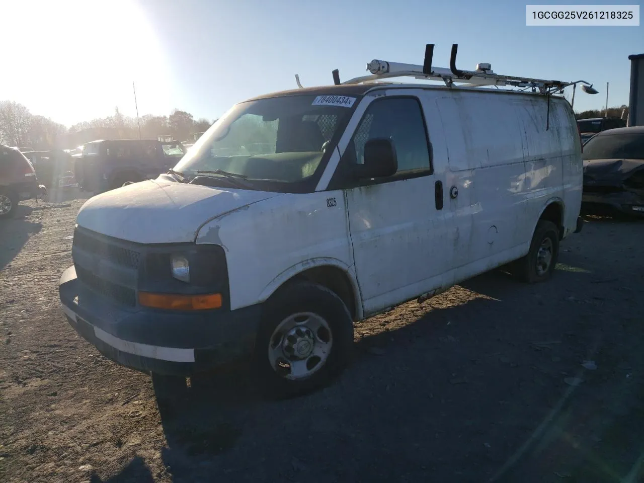 2006 Chevrolet Express G2500 VIN: 1GCGG25V261218325 Lot: 78400434