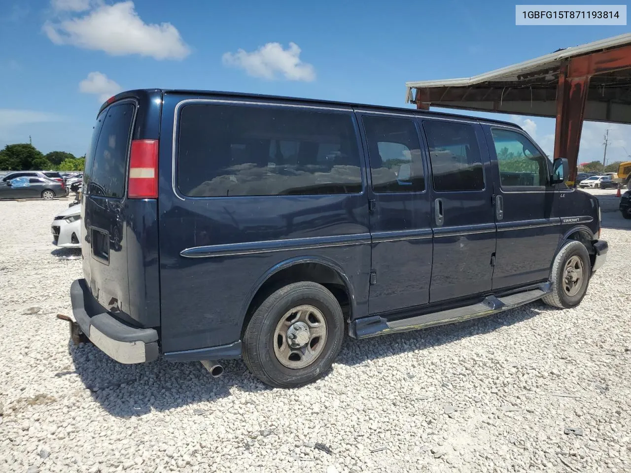 2007 Chevrolet Express G1500 VIN: 1GBFG15T871193814 Lot: 63169454