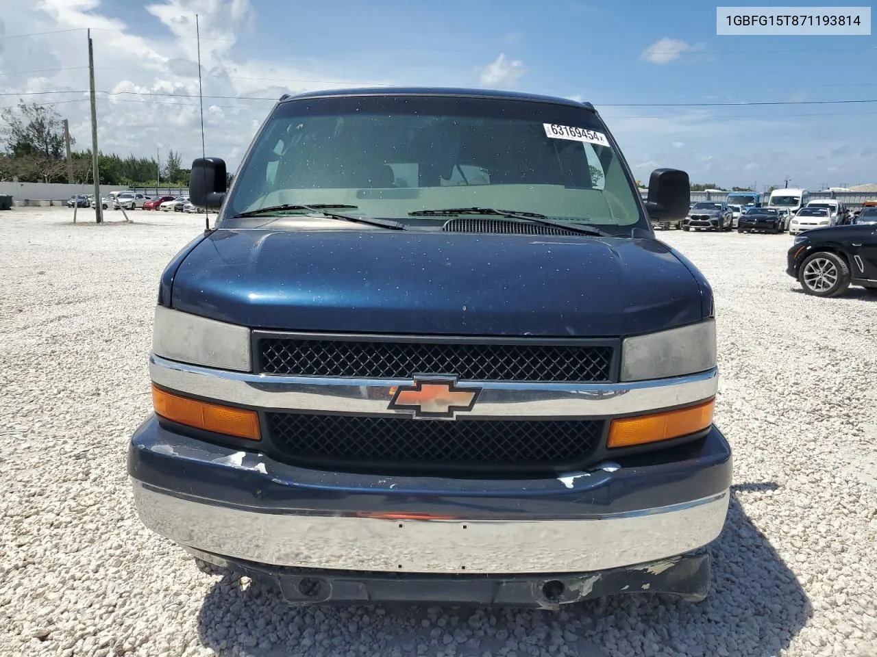 2007 Chevrolet Express G1500 VIN: 1GBFG15T871193814 Lot: 63169454