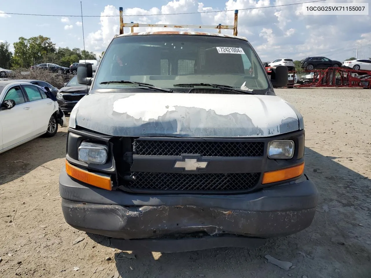 2007 Chevrolet Express G2500 VIN: 1GCGG25VX71155007 Lot: 72421004