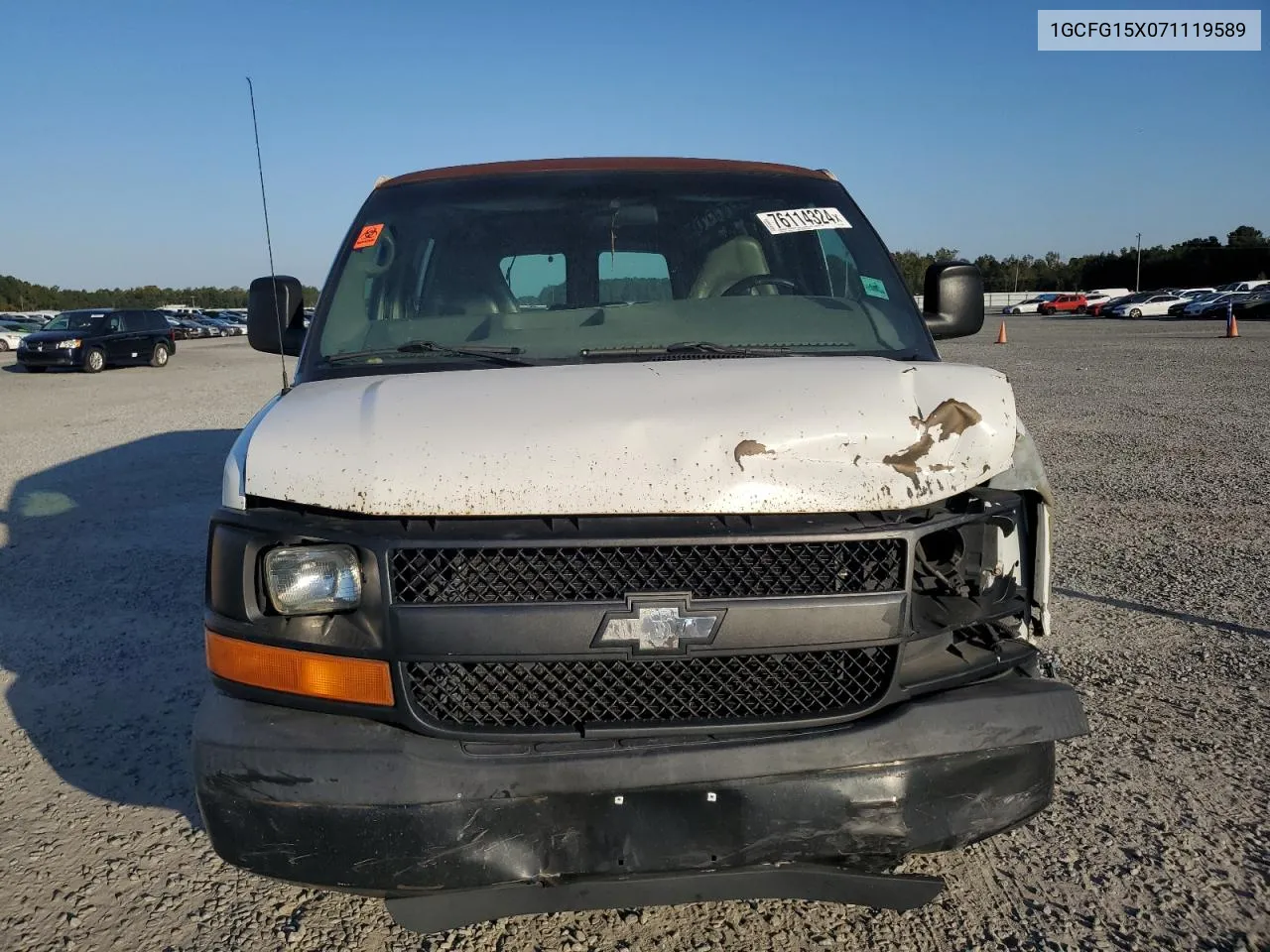 2007 Chevrolet Express G1500 VIN: 1GCFG15X071119589 Lot: 76114324