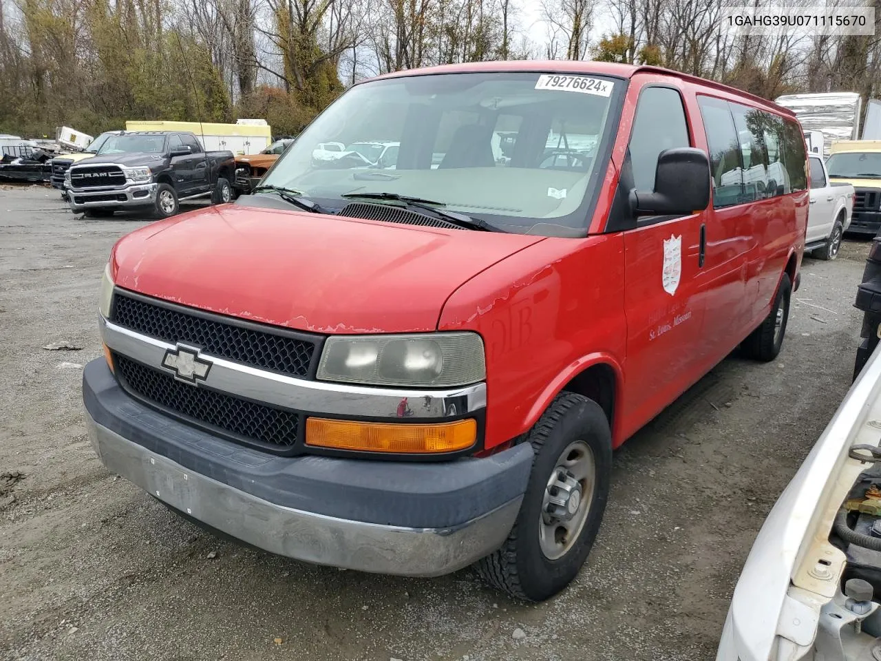 2007 Chevrolet Express G3500 VIN: 1GAHG39U071115670 Lot: 79276624