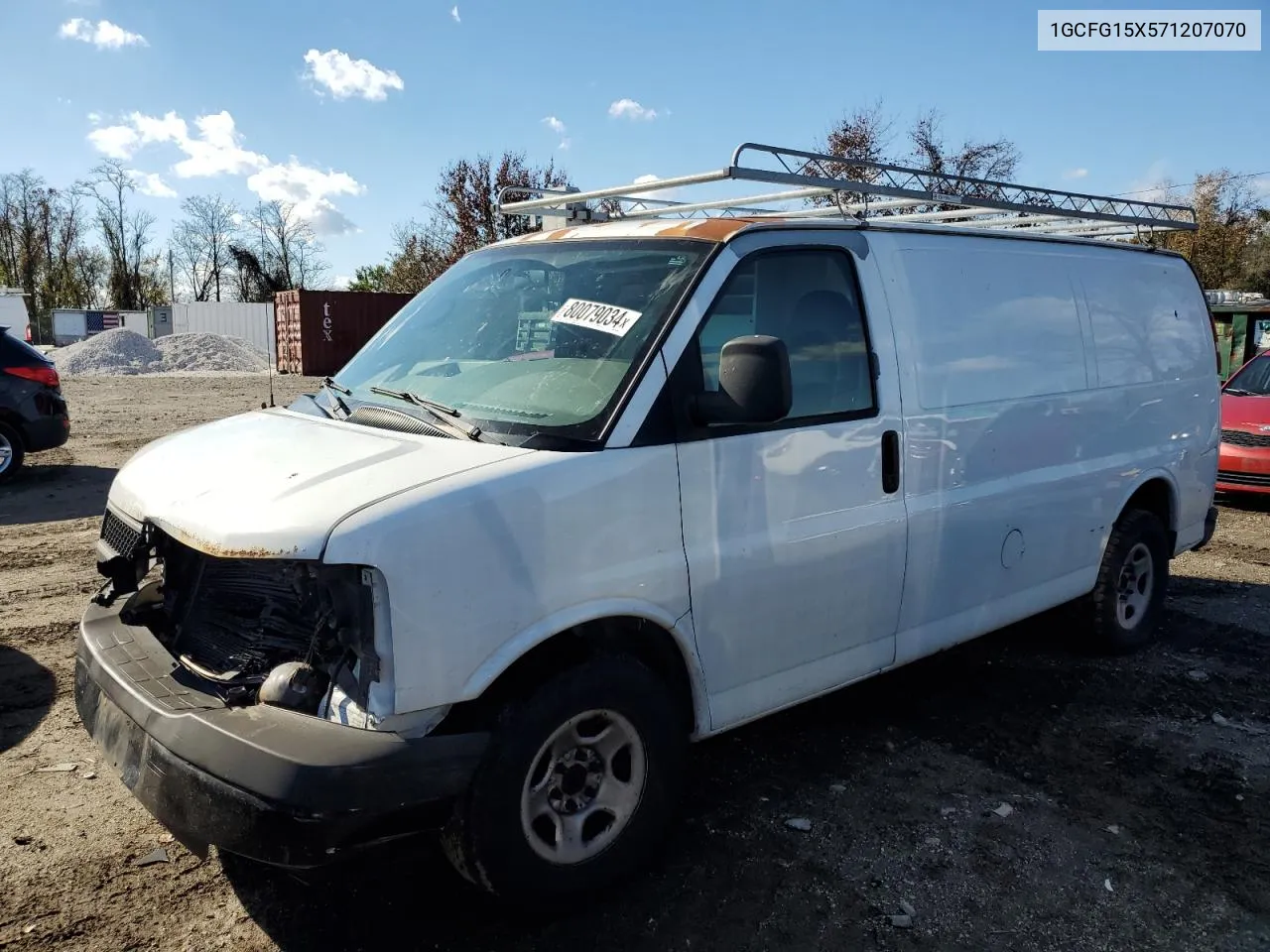 2007 Chevrolet Express G1500 VIN: 1GCFG15X571207070 Lot: 80079034