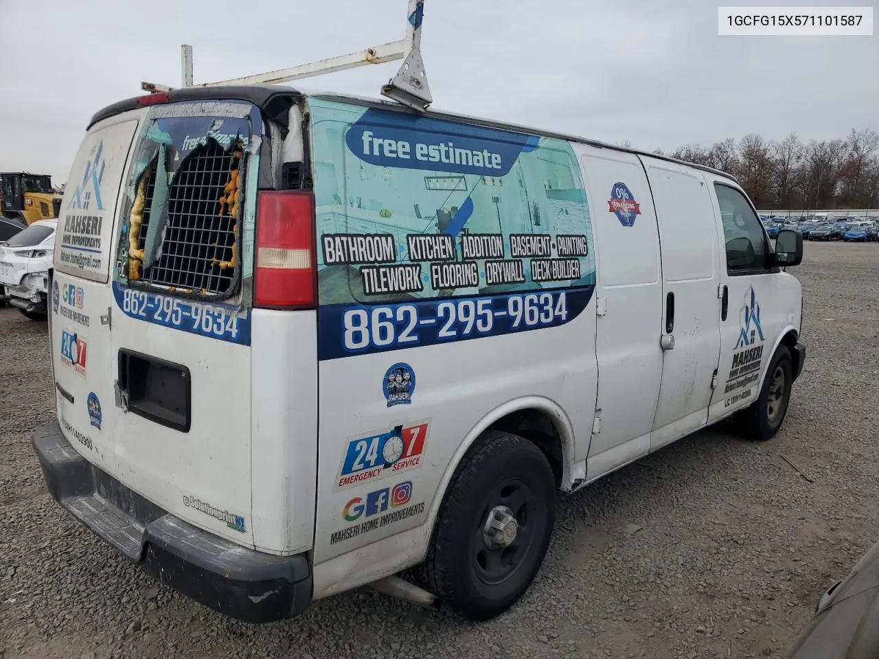 2007 Chevrolet Express G1500 VIN: 1GCFG15X571101587 Lot: 80863944