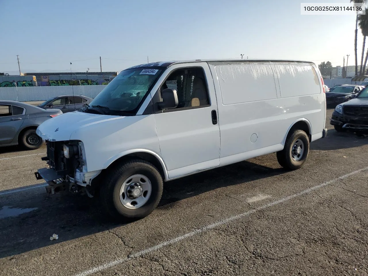 1GCGG25CX81144136 2008 Chevrolet Express G2500