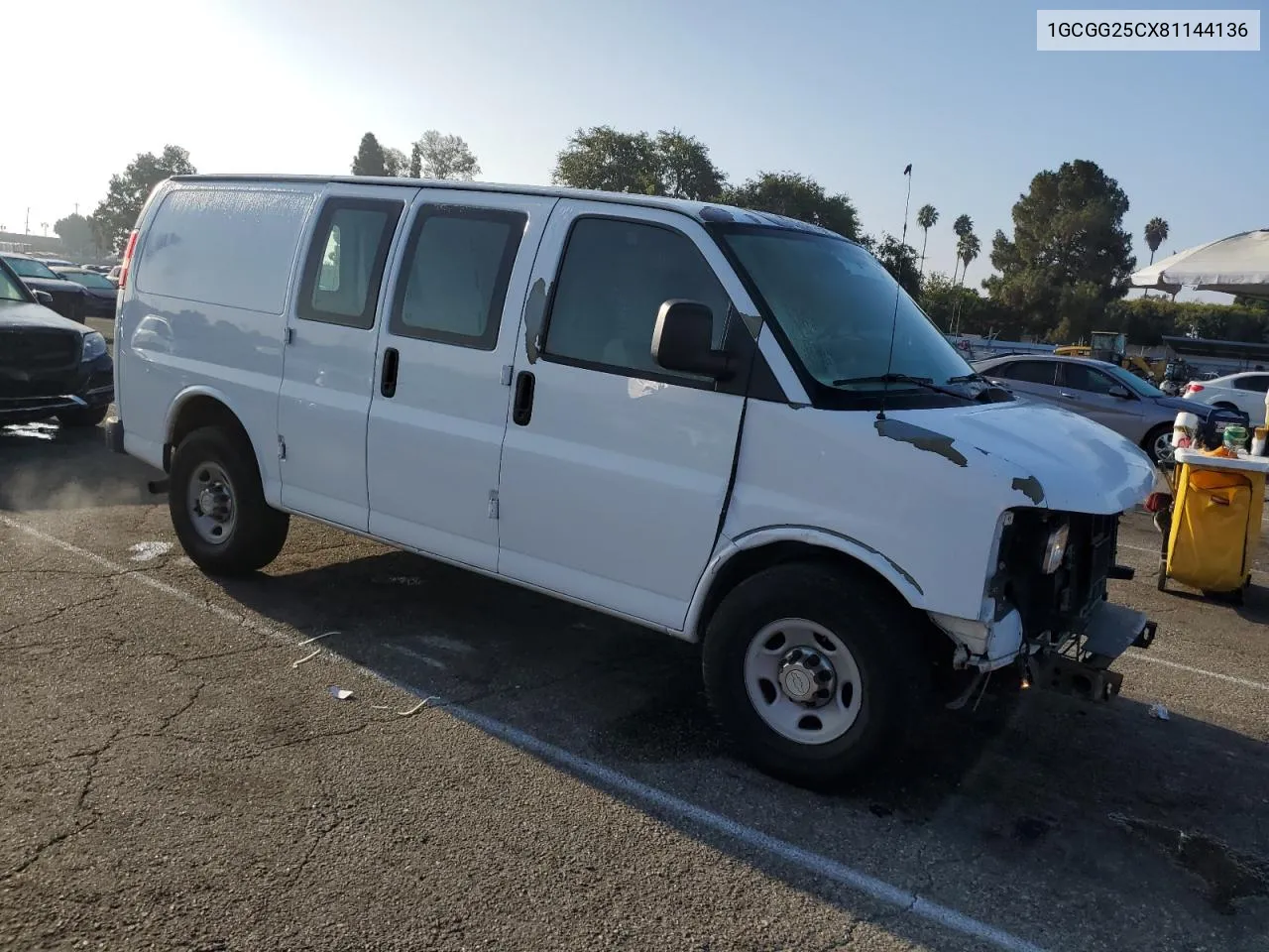 1GCGG25CX81144136 2008 Chevrolet Express G2500