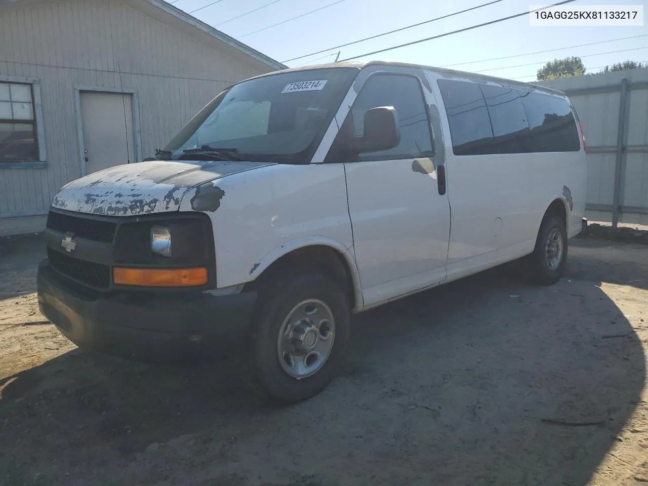 2008 Chevrolet Express G2500 VIN: 1GAGG25KX81133217 Lot: 73503214