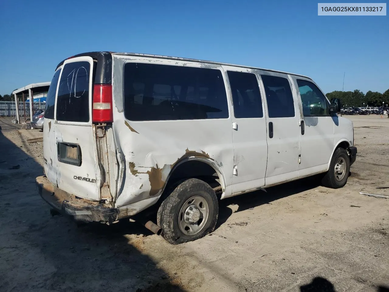 2008 Chevrolet Express G2500 VIN: 1GAGG25KX81133217 Lot: 73503214