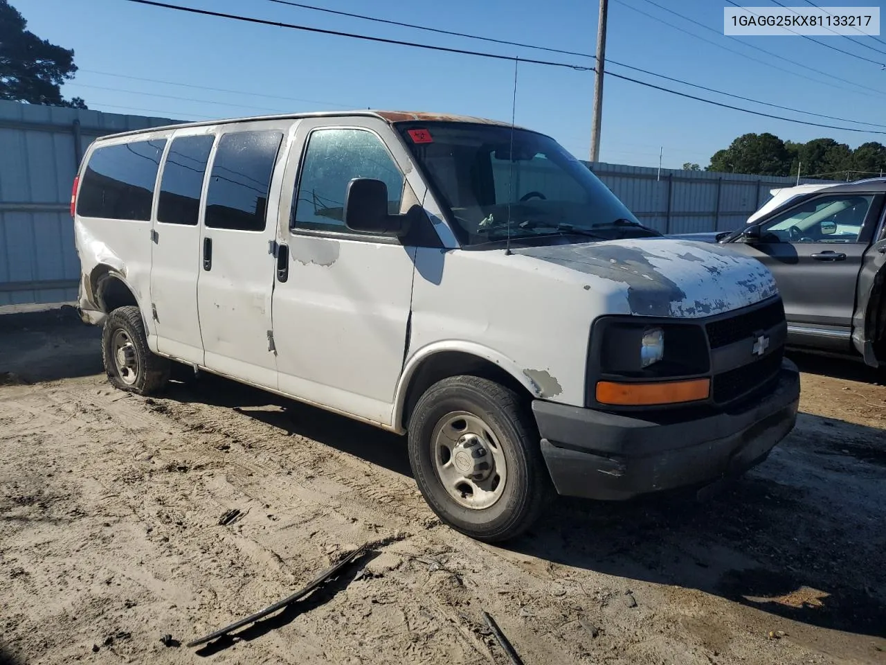 2008 Chevrolet Express G2500 VIN: 1GAGG25KX81133217 Lot: 73503214