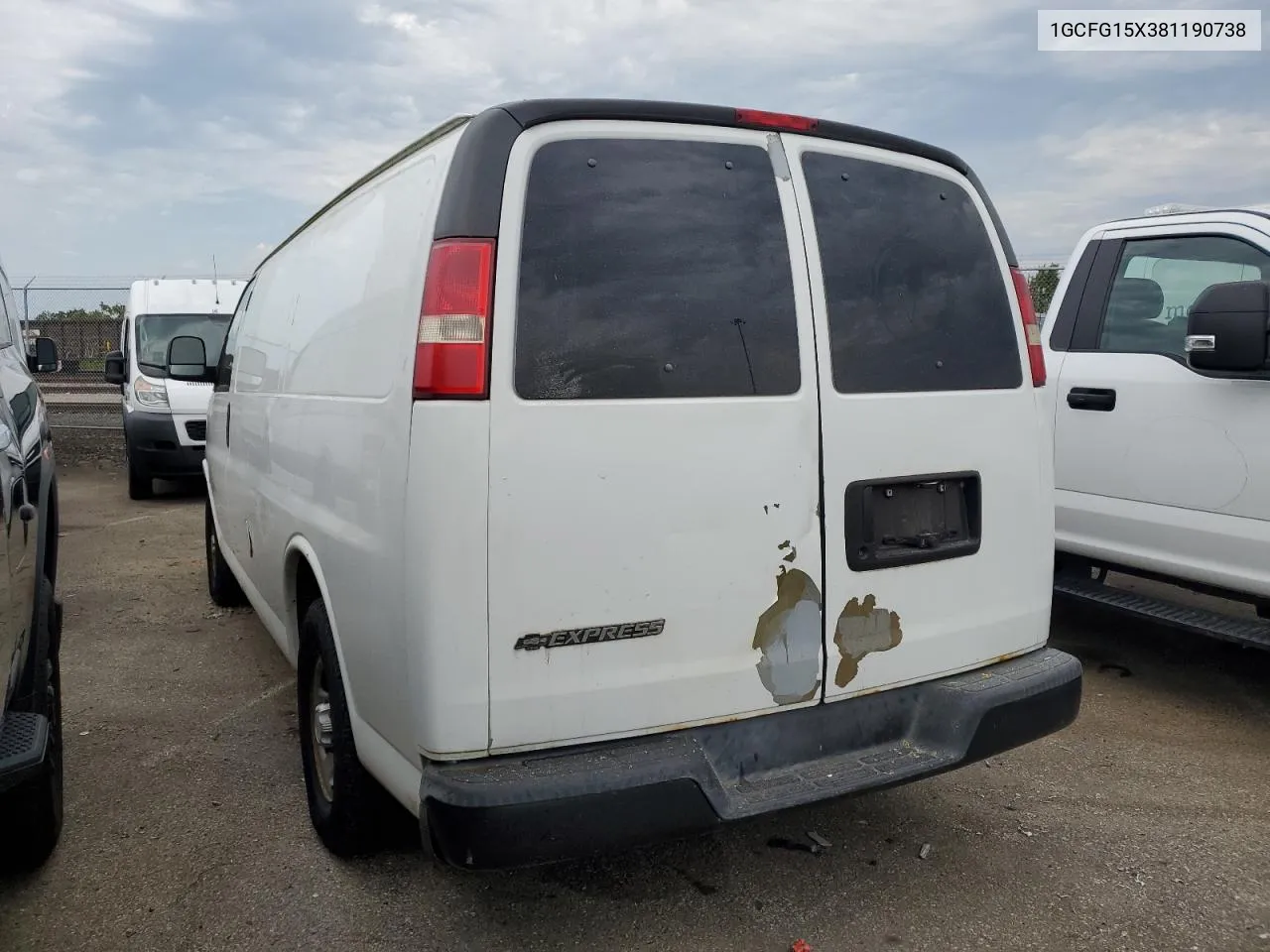 2008 Chevrolet Express G1500 VIN: 1GCFG15X381190738 Lot: 73643644