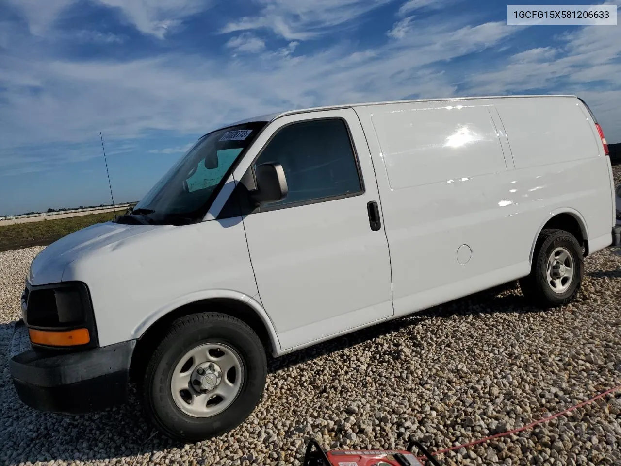 2008 Chevrolet Express G1500 VIN: 1GCFG15X581206633 Lot: 73678924