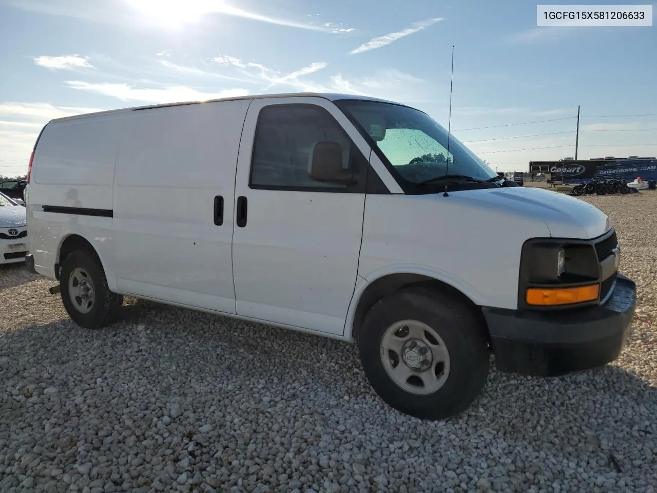 2008 Chevrolet Express G1500 VIN: 1GCFG15X581206633 Lot: 73678924