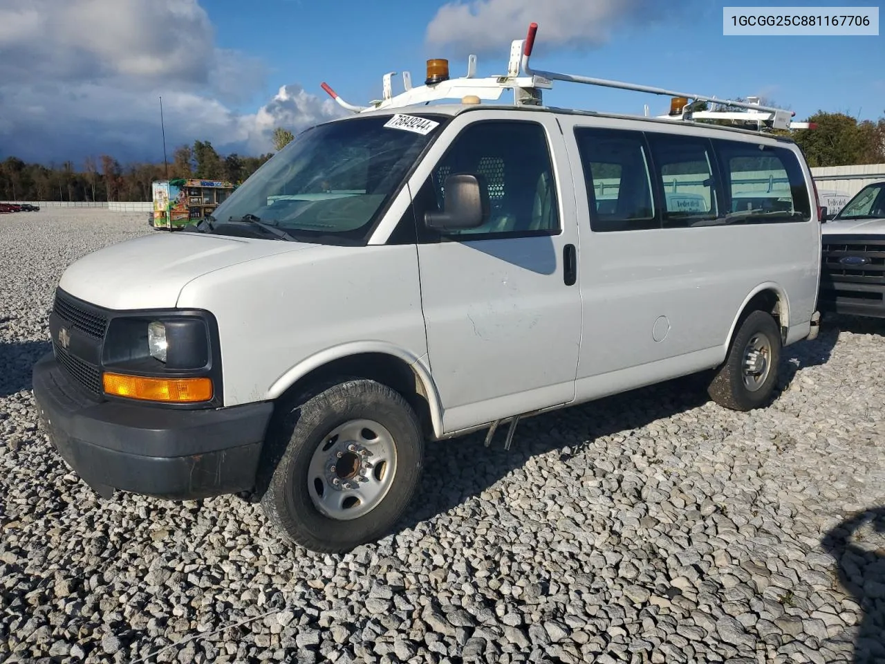 2008 Chevrolet Express G2500 VIN: 1GCGG25C881167706 Lot: 75849244