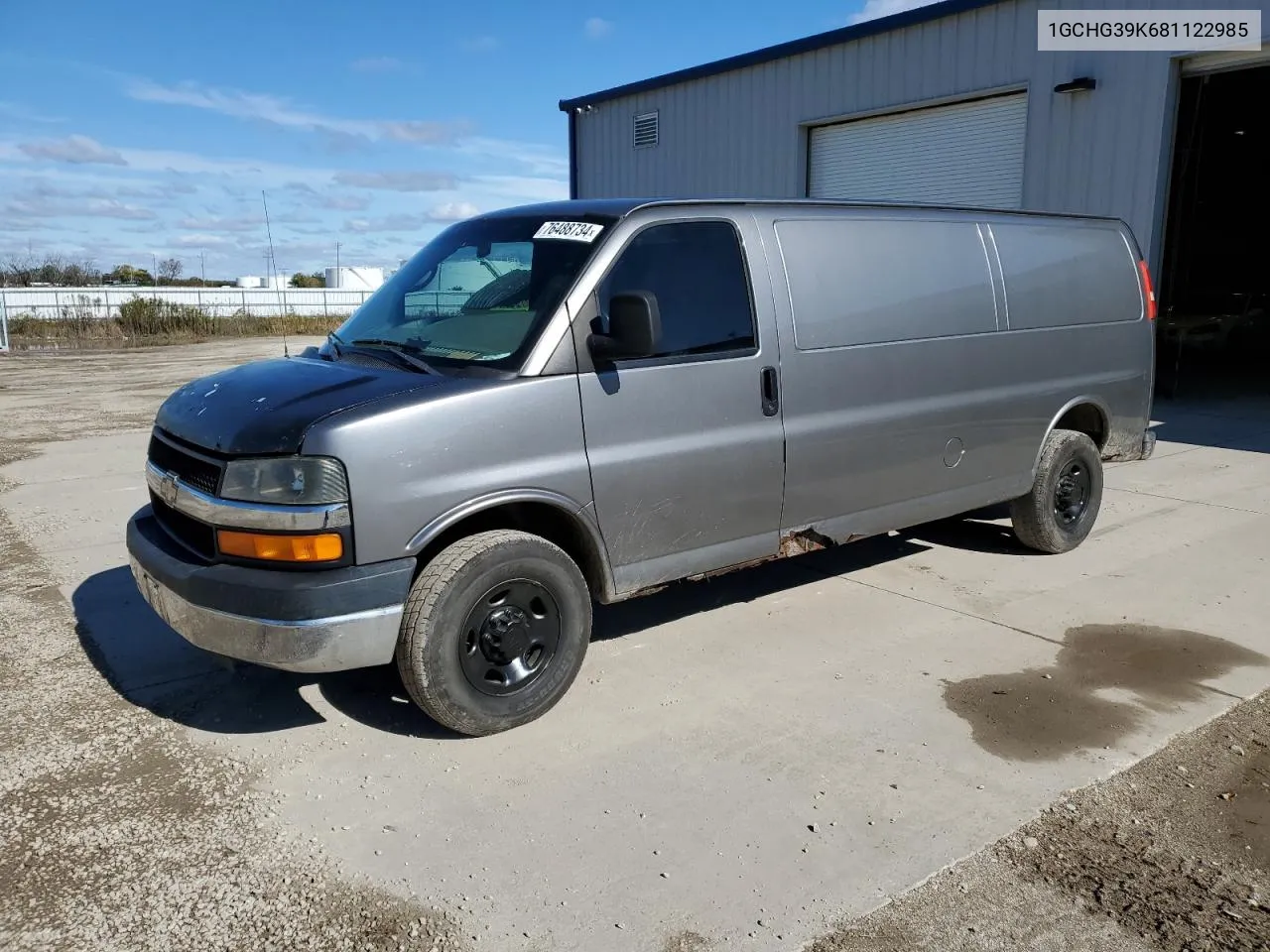 2008 Chevrolet Express G3500 VIN: 1GCHG39K681122985 Lot: 76488734