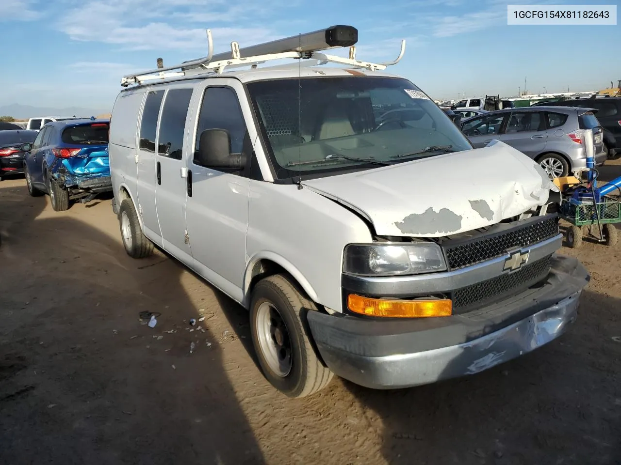 2008 Chevrolet Express G1500 VIN: 1GCFG154X81182643 Lot: 77978904