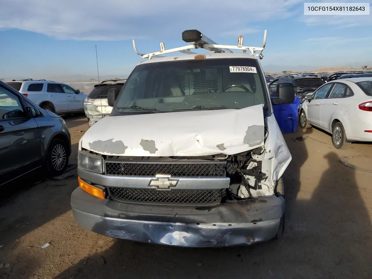 2008 Chevrolet Express G1500 VIN: 1GCFG154X81182643 Lot: 77978904