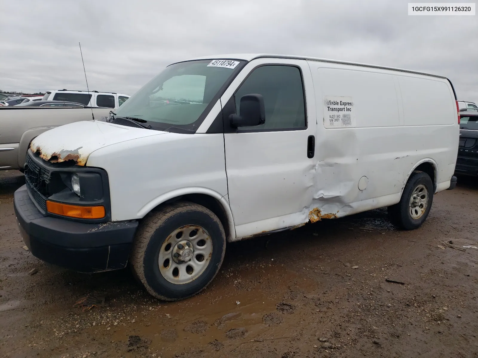 2009 Chevrolet Express G1500 VIN: 1GCFG15X991126320 Lot: 45118794