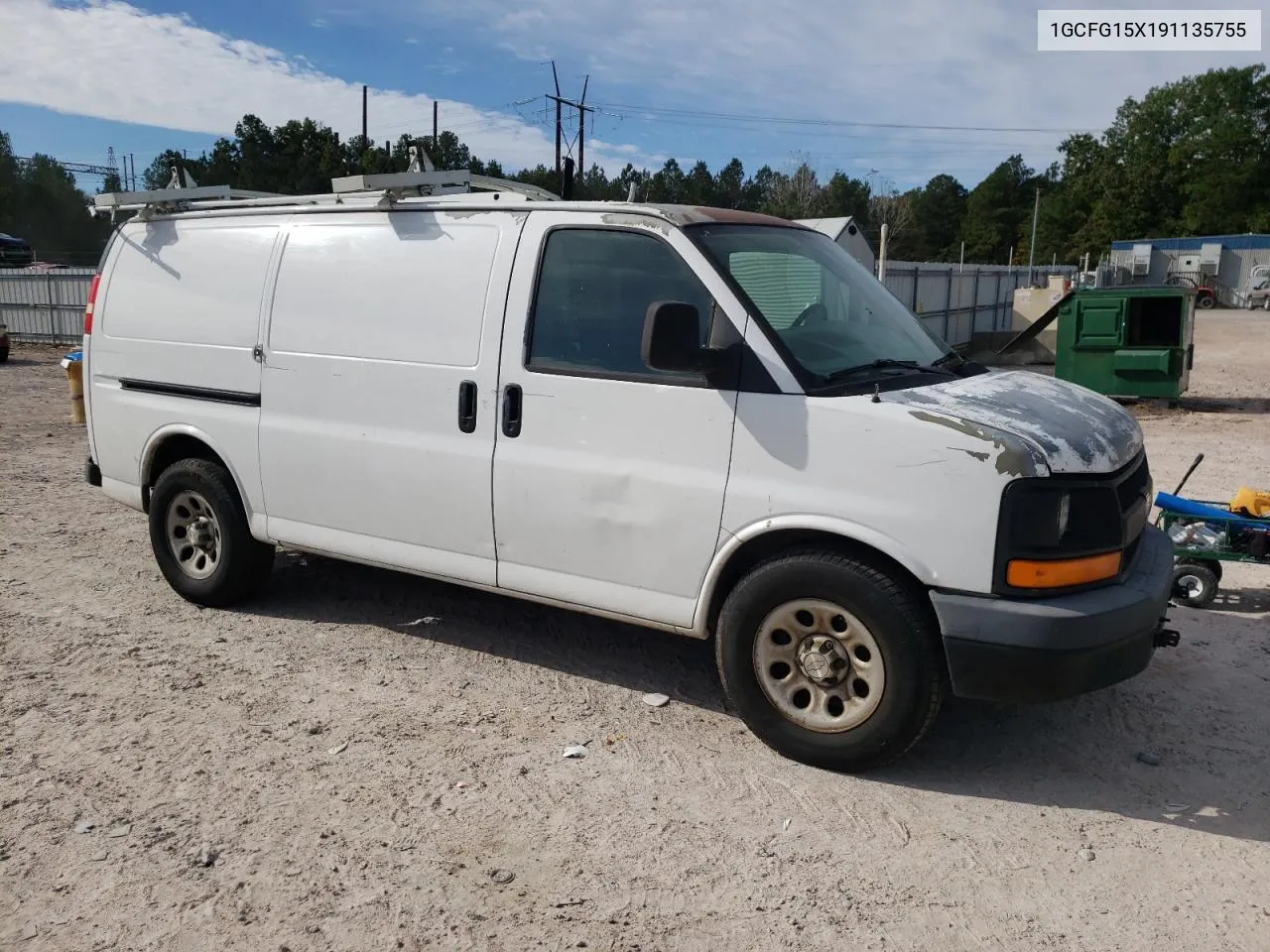 2009 Chevrolet Express G1500 VIN: 1GCFG15X191135755 Lot: 73110134