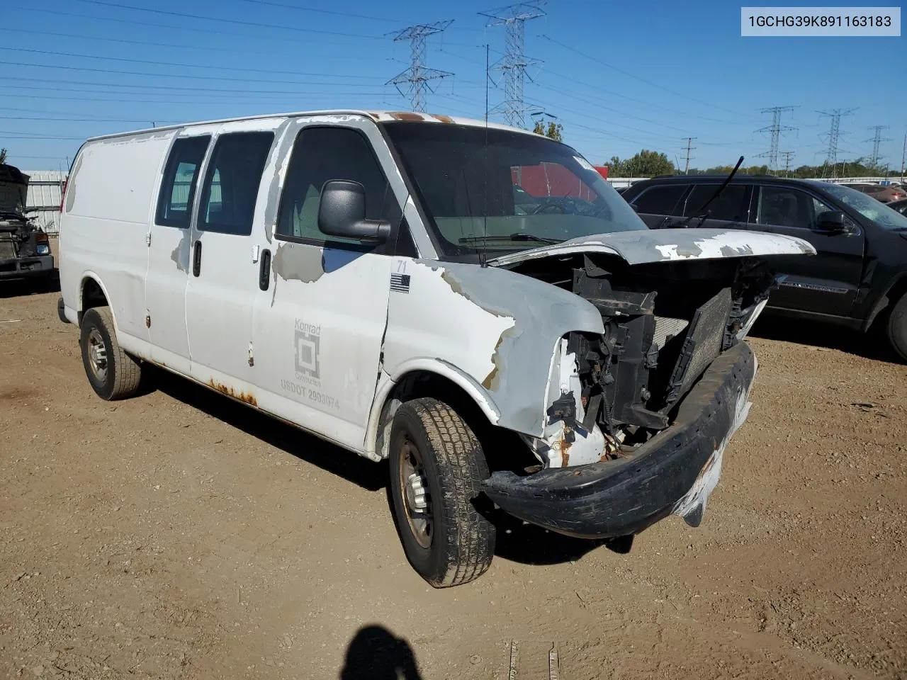 1GCHG39K891163183 2009 Chevrolet Express G3500