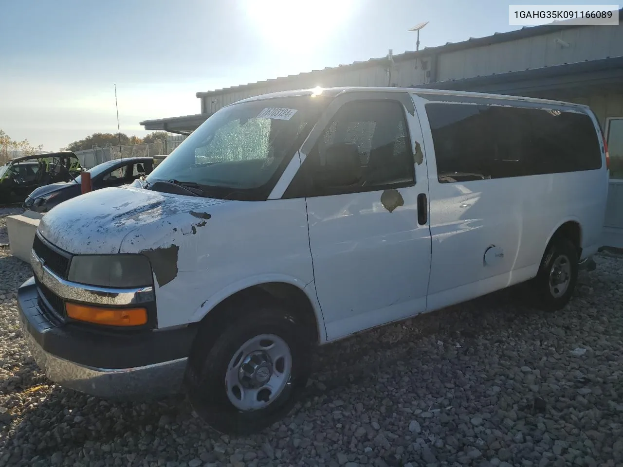 2009 Chevrolet Express G3500 VIN: 1GAHG35K091166089 Lot: 76703124