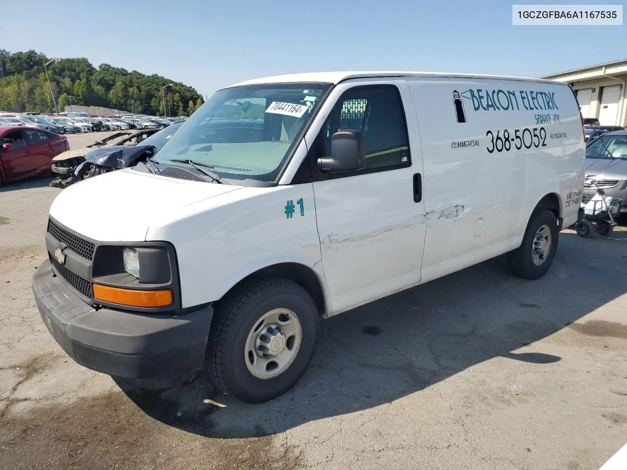 2010 Chevrolet Express G2500 VIN: 1GCZGFBA6A1167535 Lot: 70441164