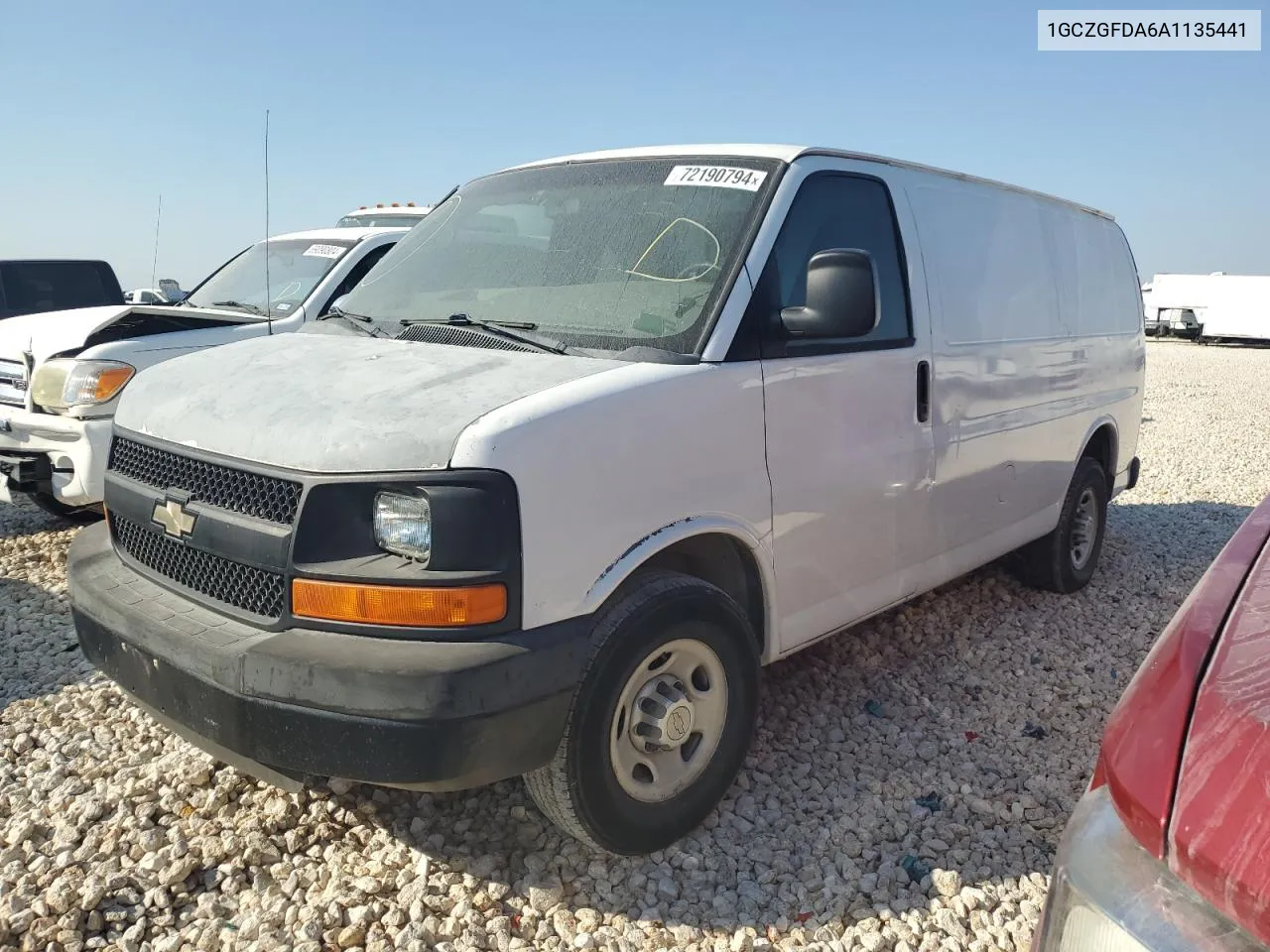 2010 Chevrolet Express G2500 VIN: 1GCZGFDA6A1135441 Lot: 72190794