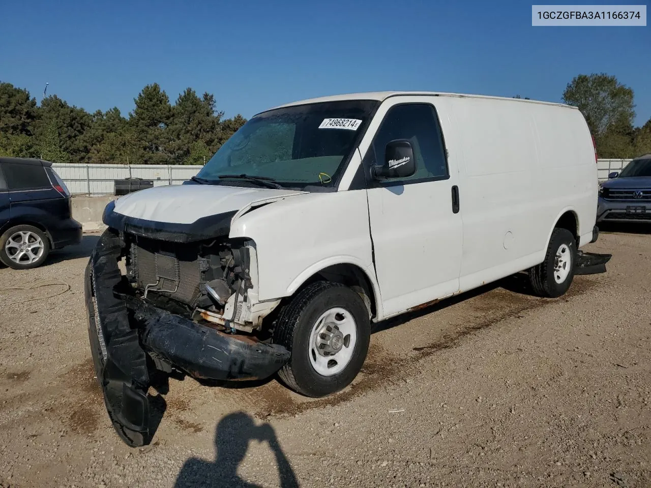 2010 Chevrolet Express G2500 VIN: 1GCZGFBA3A1166374 Lot: 74968214