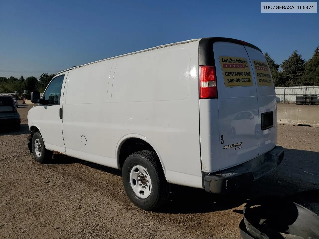 2010 Chevrolet Express G2500 VIN: 1GCZGFBA3A1166374 Lot: 74968214