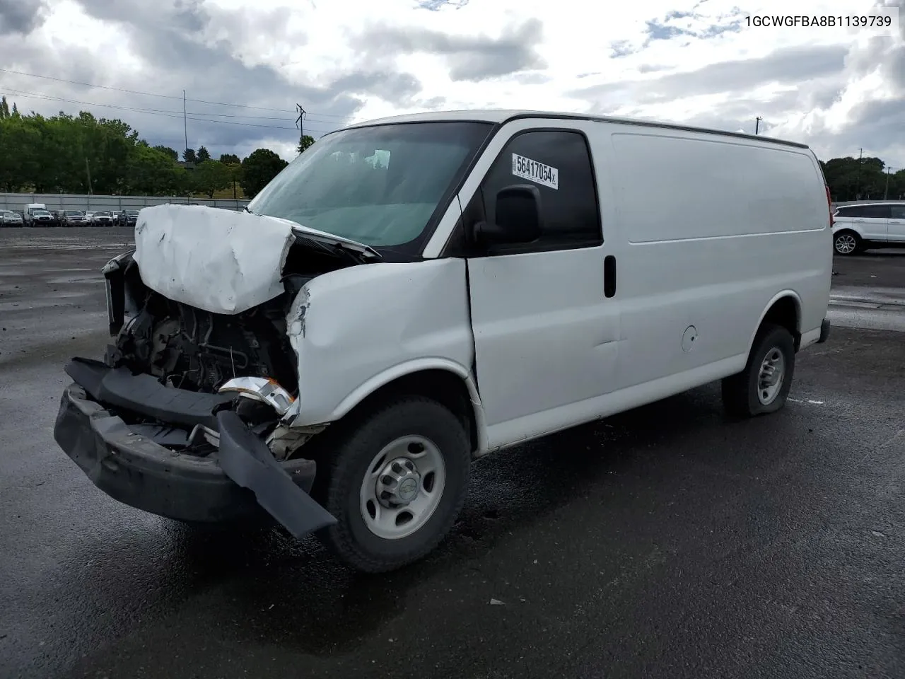 2011 Chevrolet Express G2500 VIN: 1GCWGFBA8B1139739 Lot: 56417054