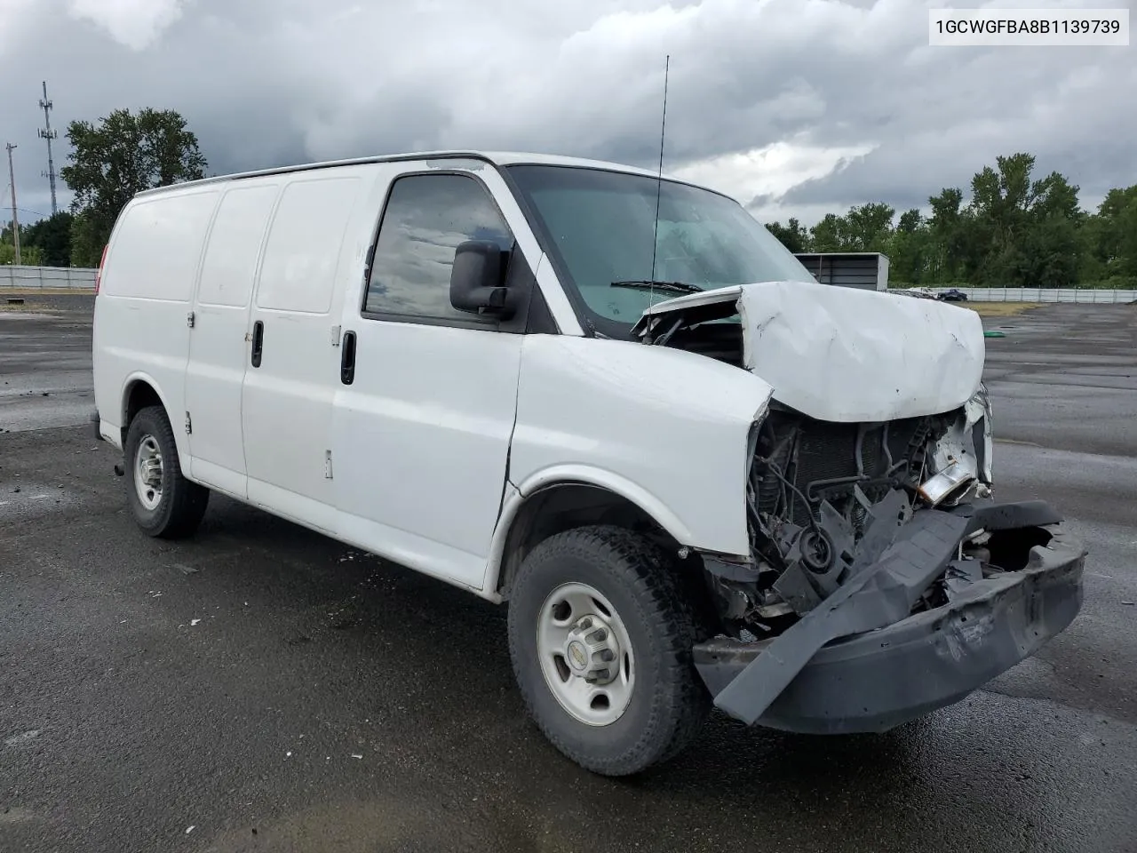 1GCWGFBA8B1139739 2011 Chevrolet Express G2500