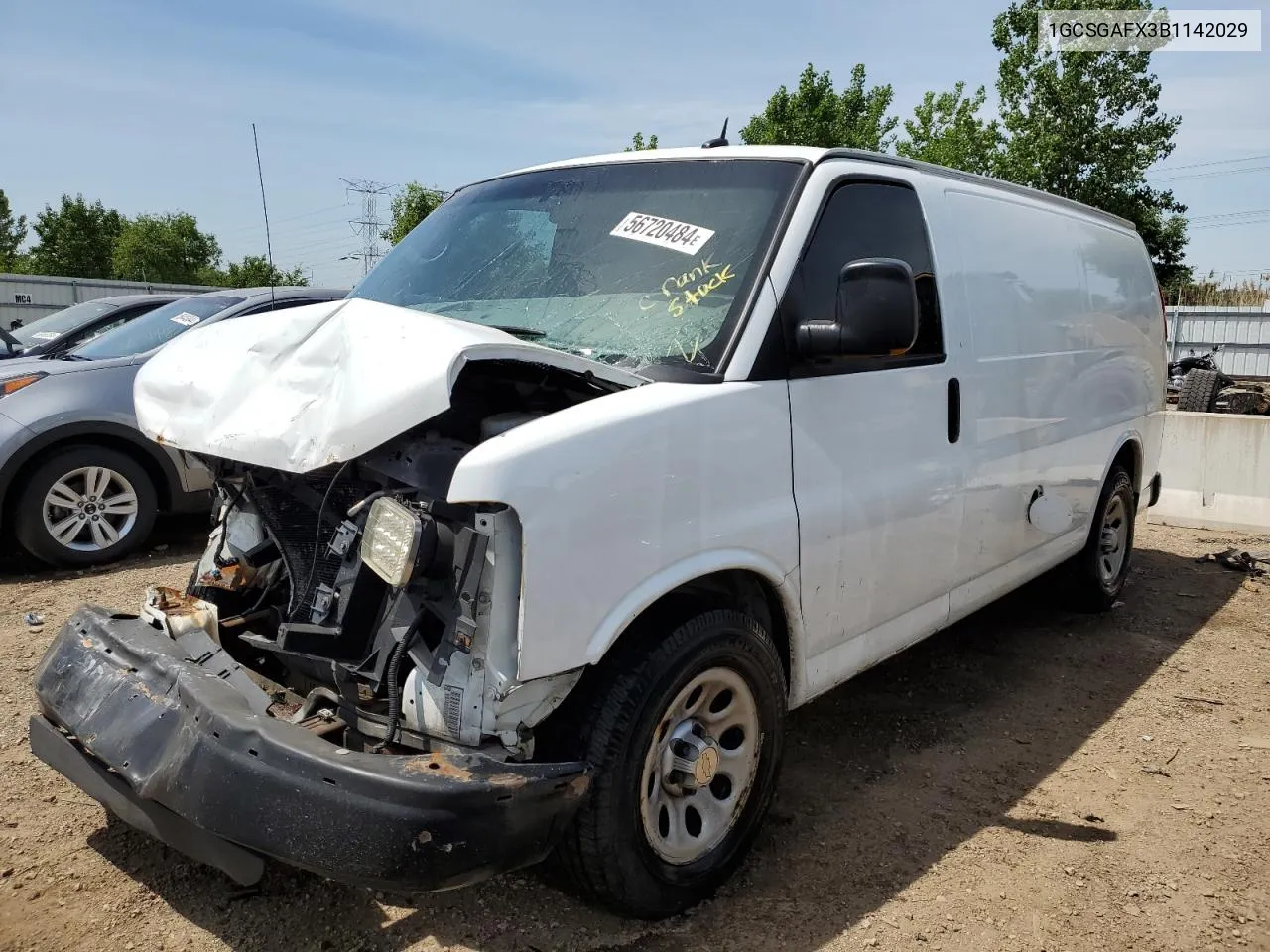 2011 Chevrolet Express G1500 VIN: 1GCSGAFX3B1142029 Lot: 56720484