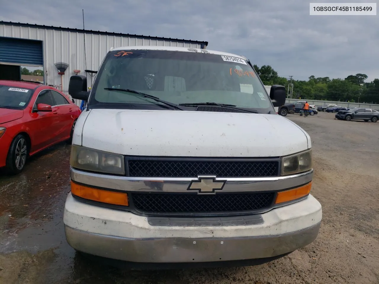 2011 Chevrolet Express G1500 Lt VIN: 1GBSGCF45B1185499 Lot: 58754914