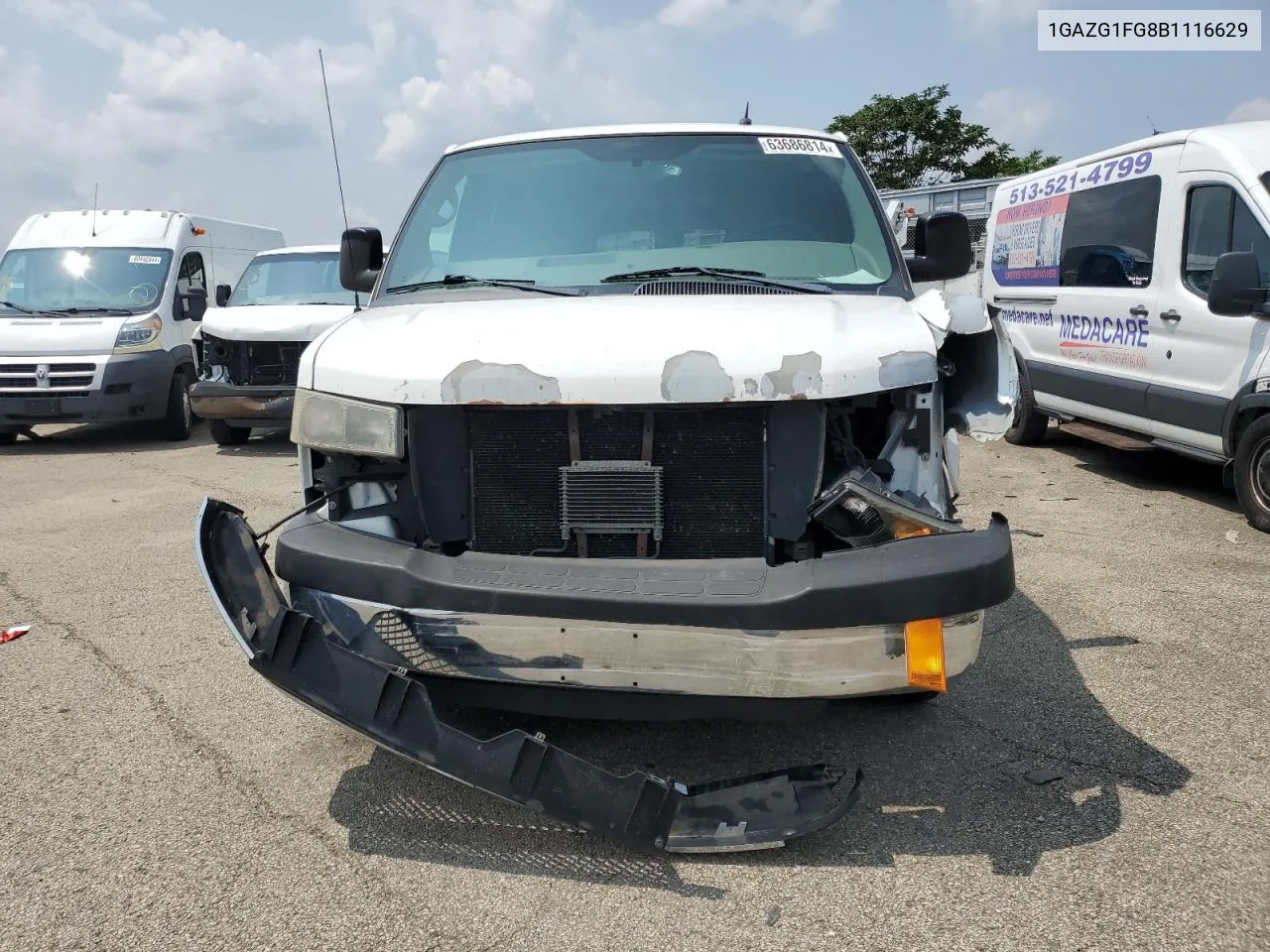 2011 Chevrolet Express G3500 Lt VIN: 1GAZG1FG8B1116629 Lot: 63686814