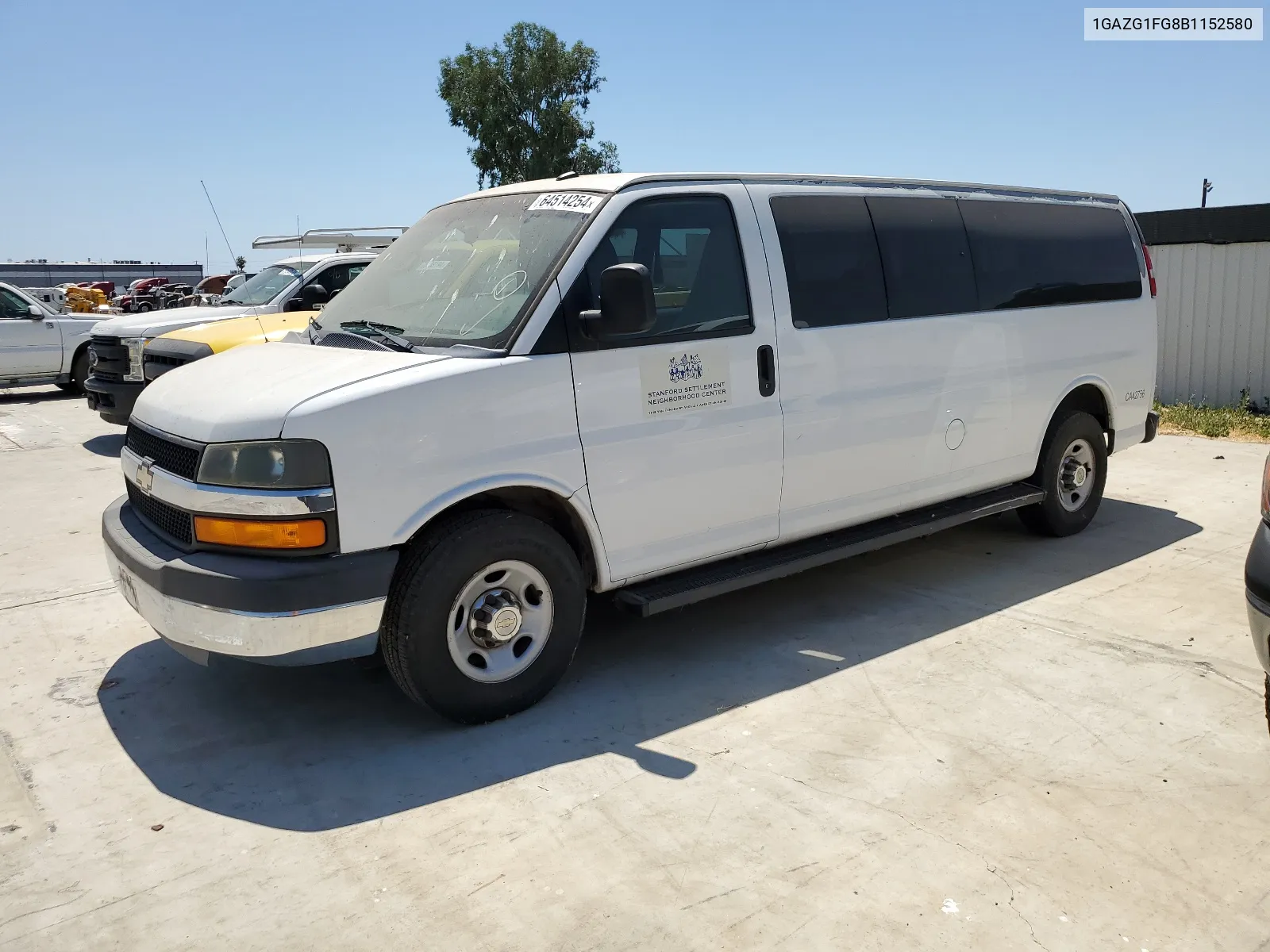 2011 Chevrolet Express G3500 Lt VIN: 1GAZG1FG8B1152580 Lot: 64514254