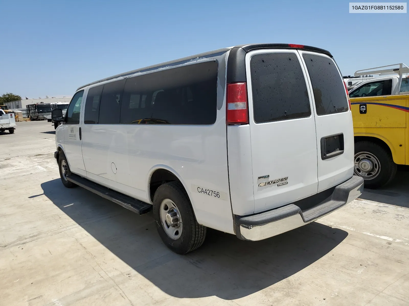 2011 Chevrolet Express G3500 Lt VIN: 1GAZG1FG8B1152580 Lot: 64514254