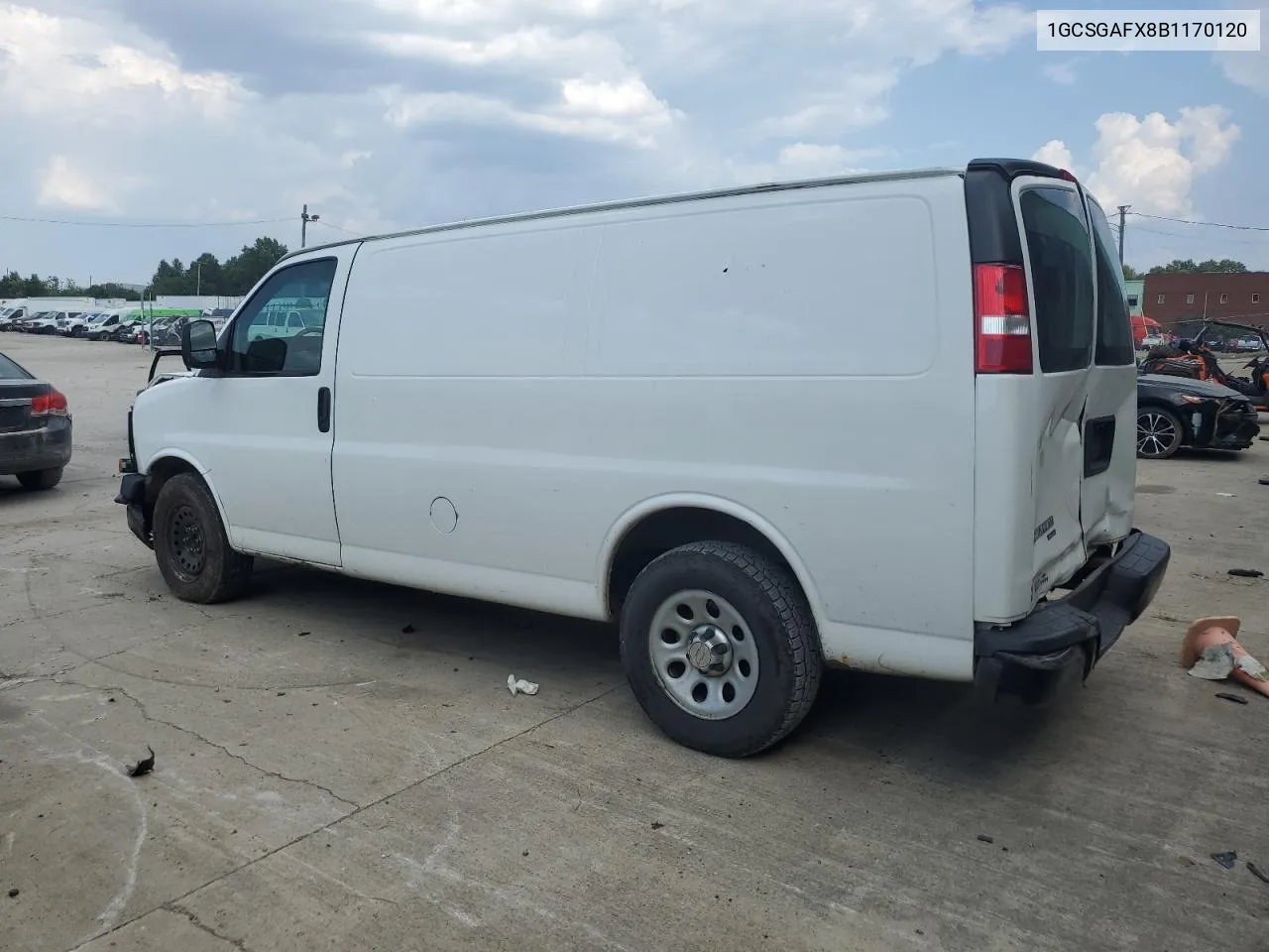 1GCSGAFX8B1170120 2011 Chevrolet Express G1500