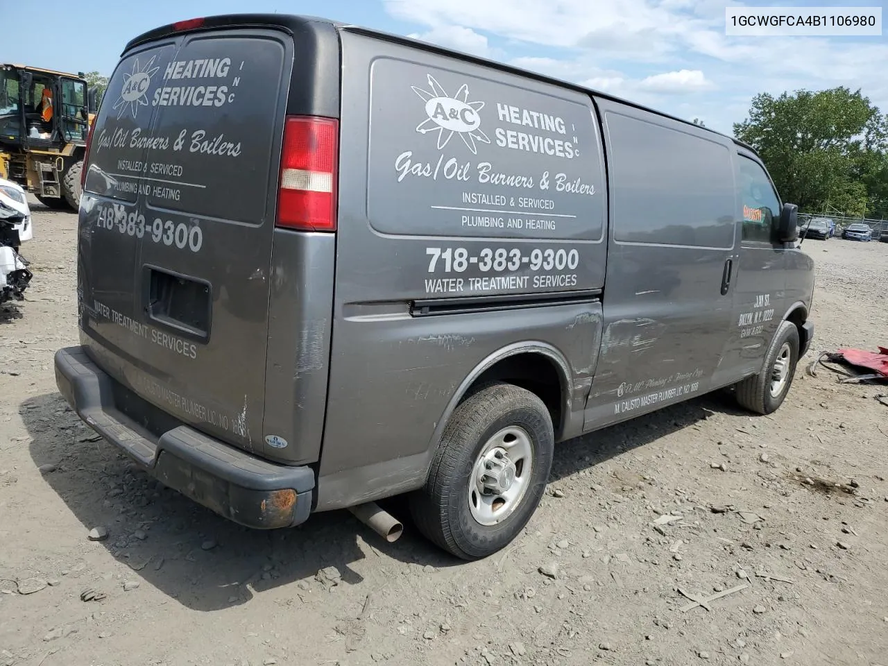 2011 Chevrolet Express G2500 VIN: 1GCWGFCA4B1106980 Lot: 69236594