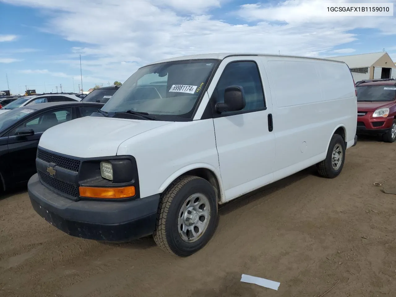 1GCSGAFX1B1159010 2011 Chevrolet Express G1500